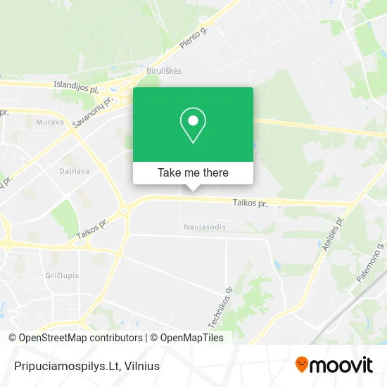 Карта Pripuciamospilys.Lt