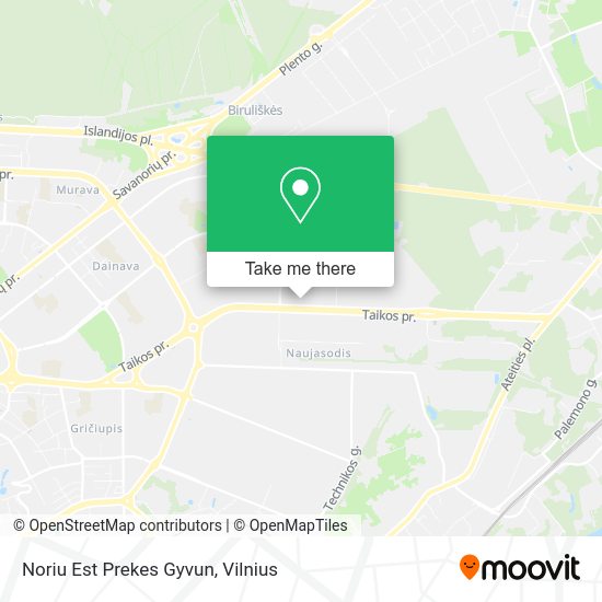 Карта Noriu Est Prekes Gyvun
