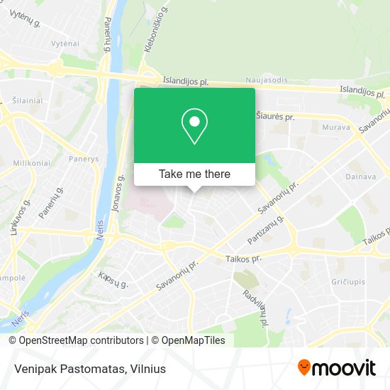 Карта Venipak Pastomatas