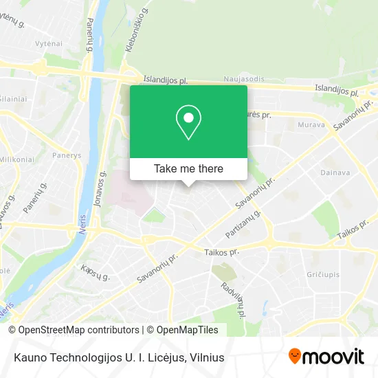 Карта Kauno Technologijos U. I. Licėjus