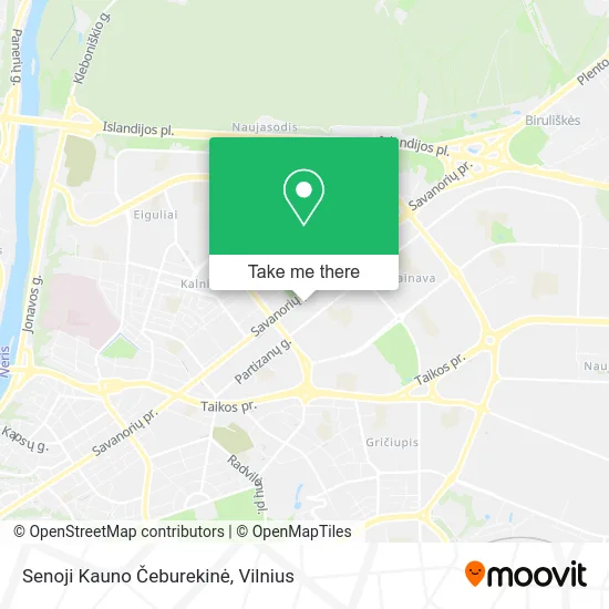 Карта Senoji Kauno Čeburekinė