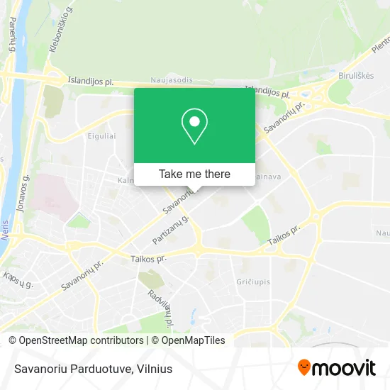 Карта Savanoriu Parduotuve
