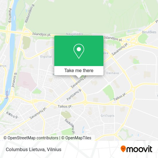 Карта Columbus Lietuva