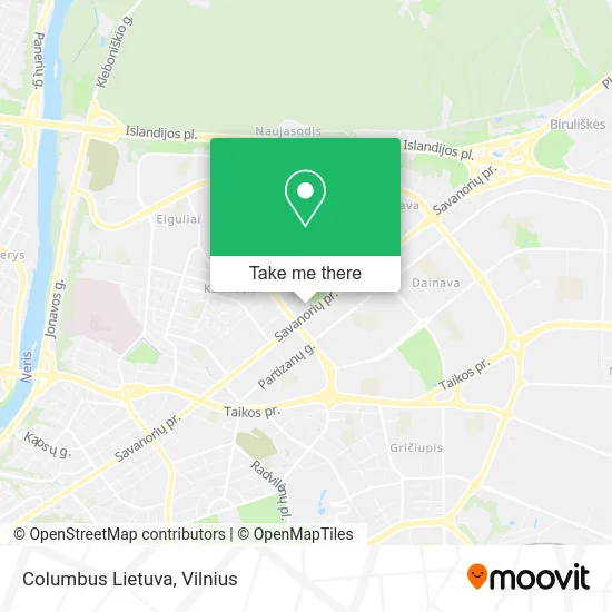Карта Columbus Lietuva