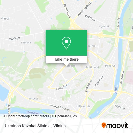 Карта Ukrainos Kazokai Šilainiai