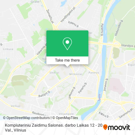 Карта Kompiuteriniu Zaidimu Salonas. darbo Laikas 12 - 20 Val.