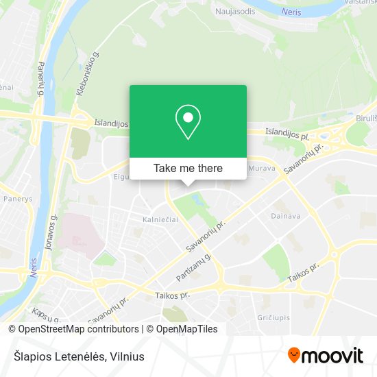 Карта Šlapios Letenėlės