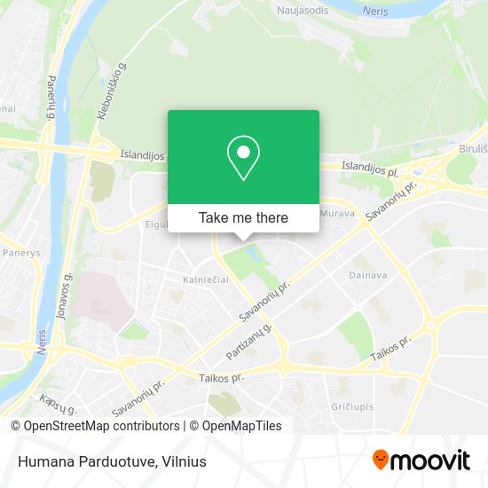 Карта Humana Parduotuve
