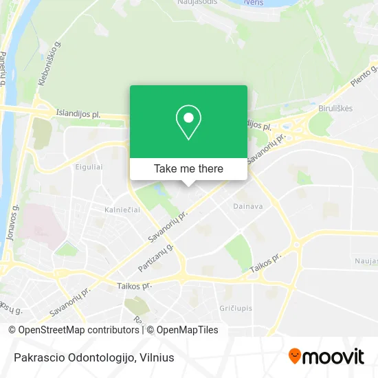 Карта Pakrascio Odontologijo