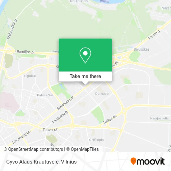 Карта Gyvo Alaus Krautuvėlė