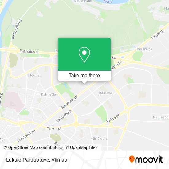 Карта Luksio Parduotuve