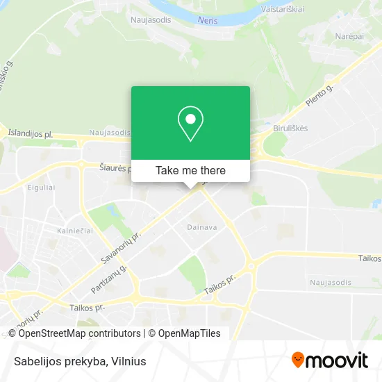 Карта Sabelijos prekyba
