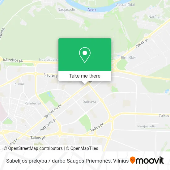 Карта Sabelijos prekyba / darbo Saugos Priemonės