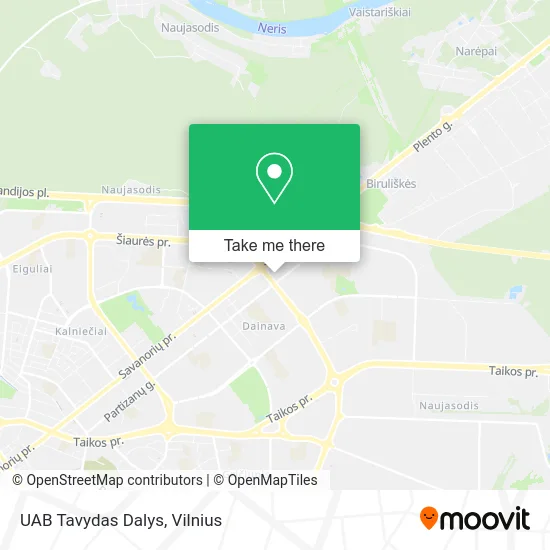 Карта UAB Tavydas Dalys