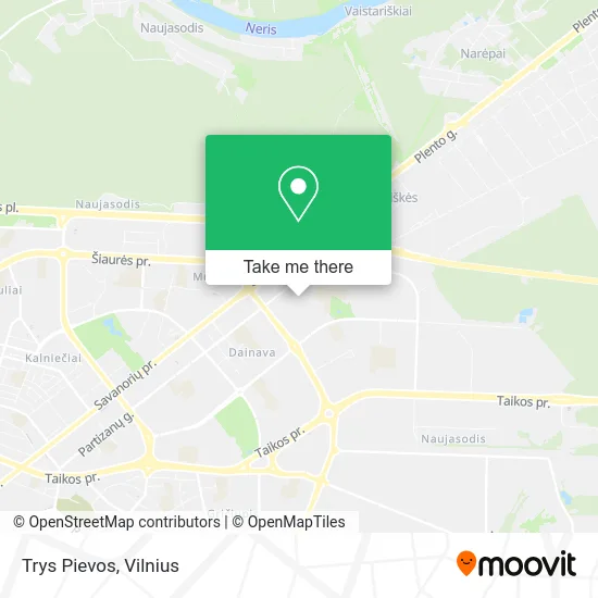 Карта Trys Pievos
