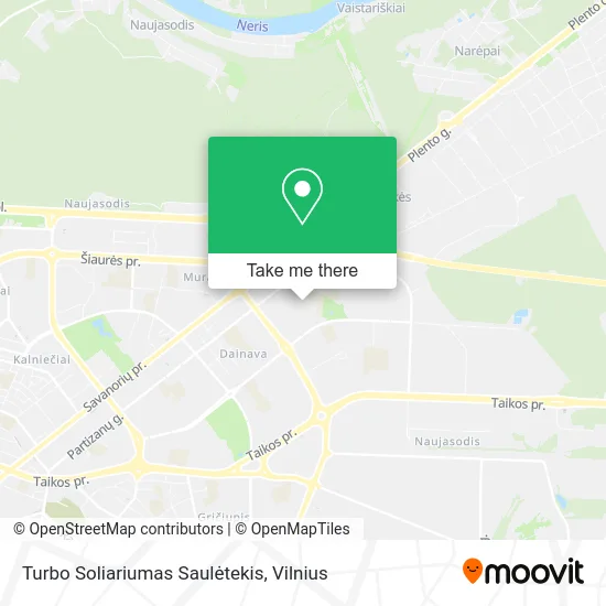 Карта Turbo Soliariumas Saulėtekis