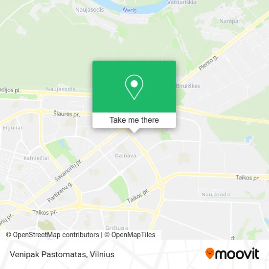 Карта Venipak Pastomatas