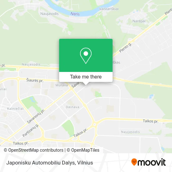 Карта Japonisku Automobiliu Dalys