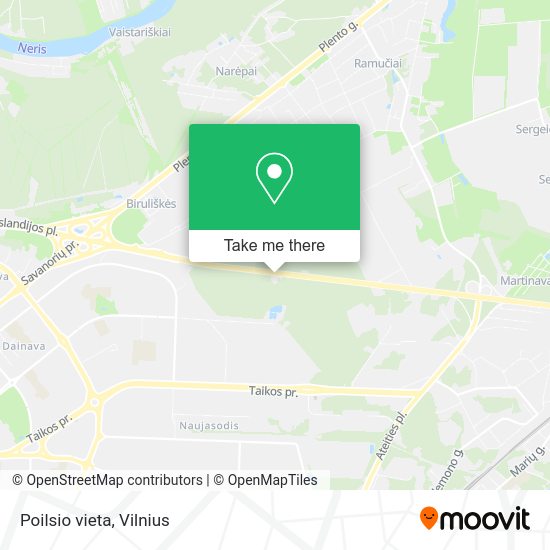 Карта Poilsio vieta
