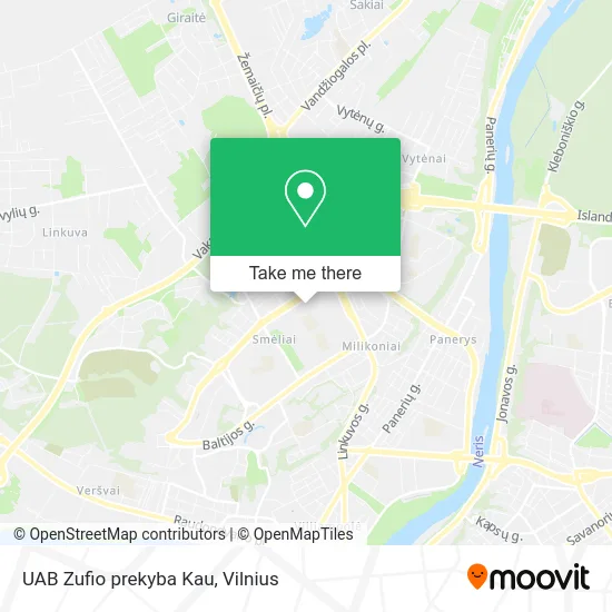 Карта UAB Zufio prekyba Kau
