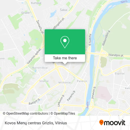 Карта Kovos Menų centras Grizlis
