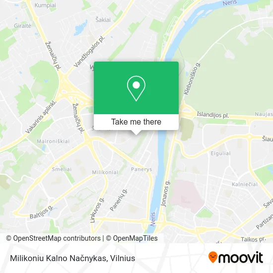 Карта Milikoniu Kalno Načnykas