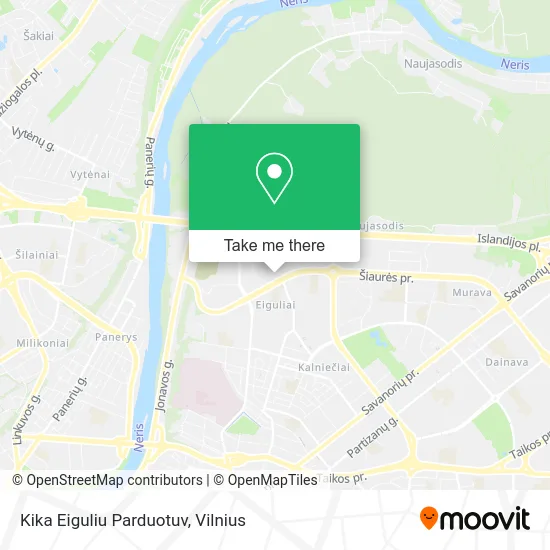 Карта Kika Eiguliu Parduotuv