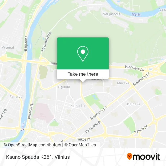Kauno Spauda K261 map