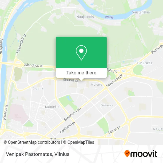 Карта Venipak Pastomatas