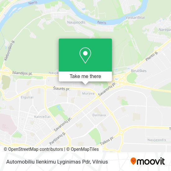 Карта Automobiliu Ilenkimu Lyginimas Pdr