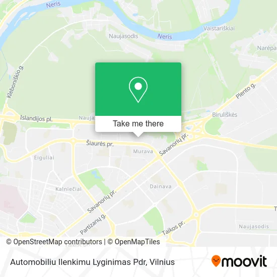 Карта Automobiliu Ilenkimu Lyginimas Pdr