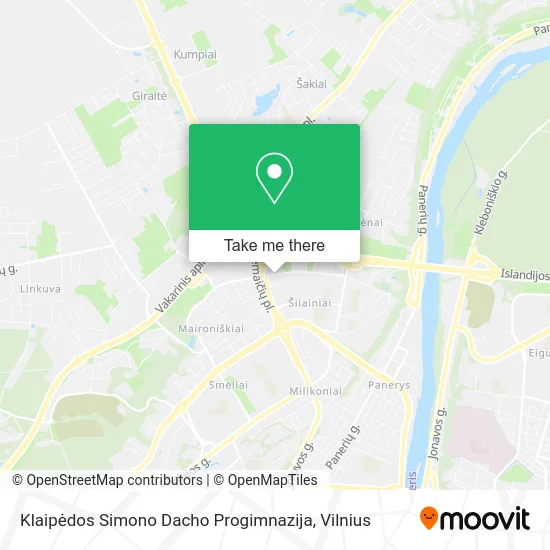 Карта Klaipėdos Simono Dacho Progimnazija