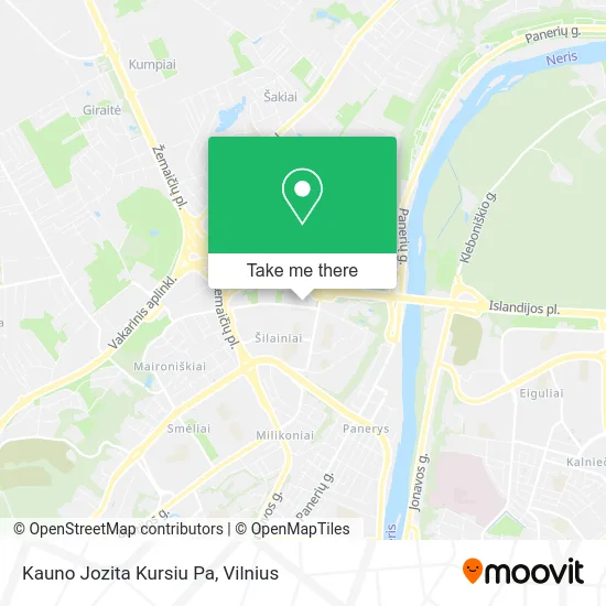 Карта Kauno Jozita Kursiu Pa