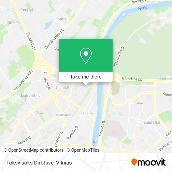 Карта Toksvisoks Dirbtuvė