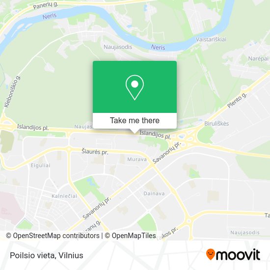 Карта Poilsio vieta