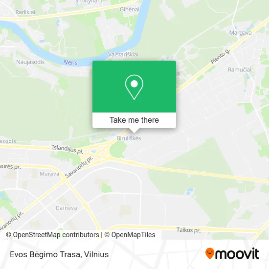 Карта Evos Bėgimo Trasa
