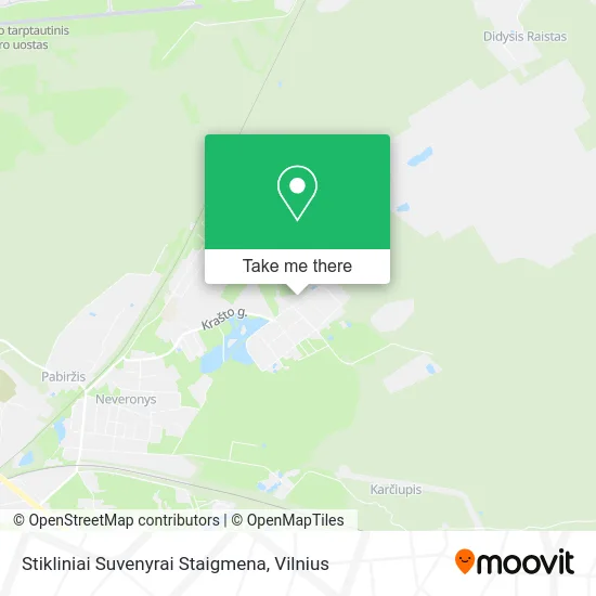 Карта Stikliniai Suvenyrai Staigmena