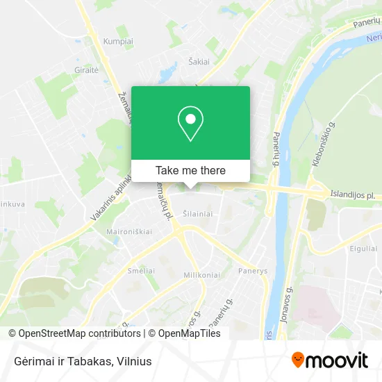 Карта Gėrimai ir Tabakas