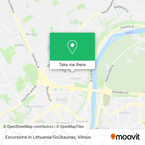 Карта Excursions in Lithuania / Go2kaunas