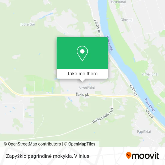 Карта Zapyškio pagrindinė mokykla