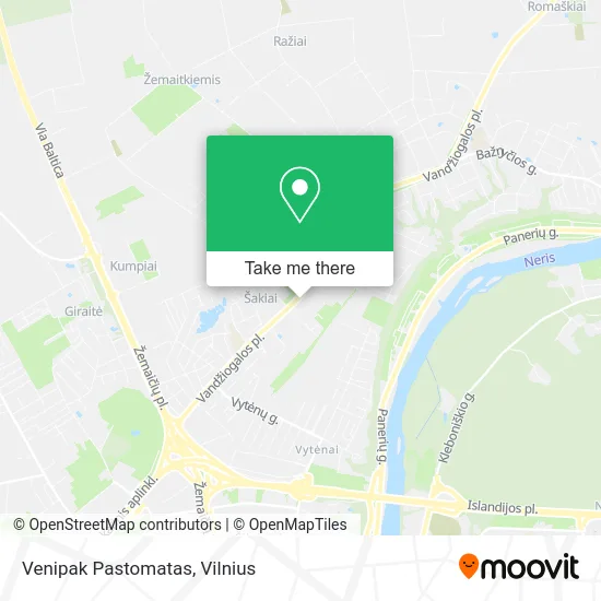 Карта Venipak Pastomatas