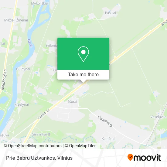 Prie Bebru Uztvankos map