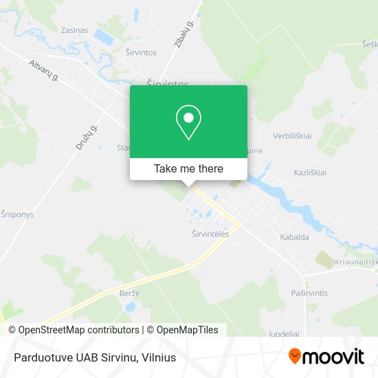 Карта Parduotuve UAB Sirvinu