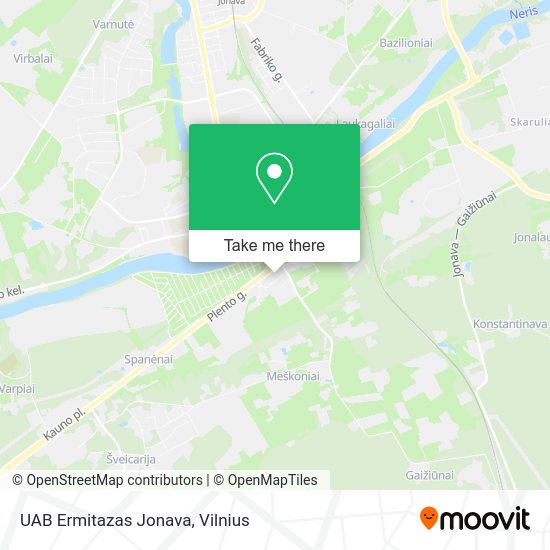 Карта UAB Ermitazas Jonava