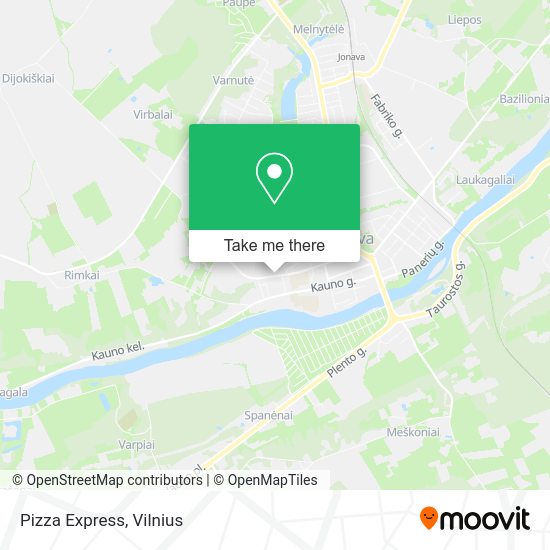Карта Pizza Express