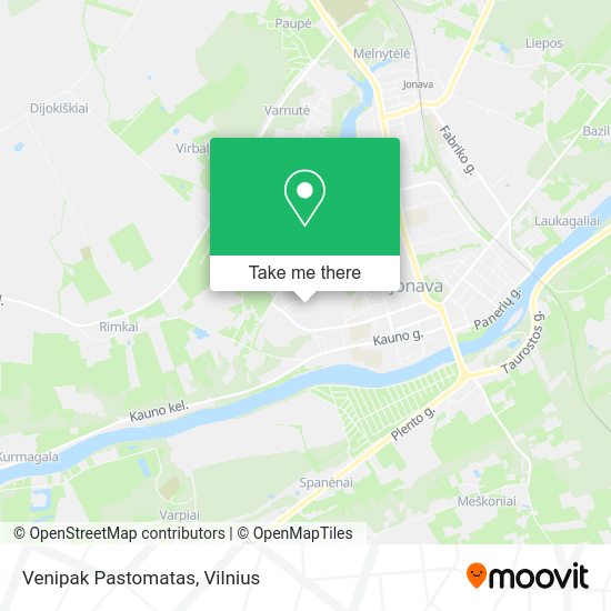 Карта Venipak Pastomatas