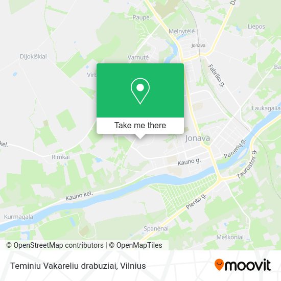 Карта Teminiu Vakareliu drabuziai