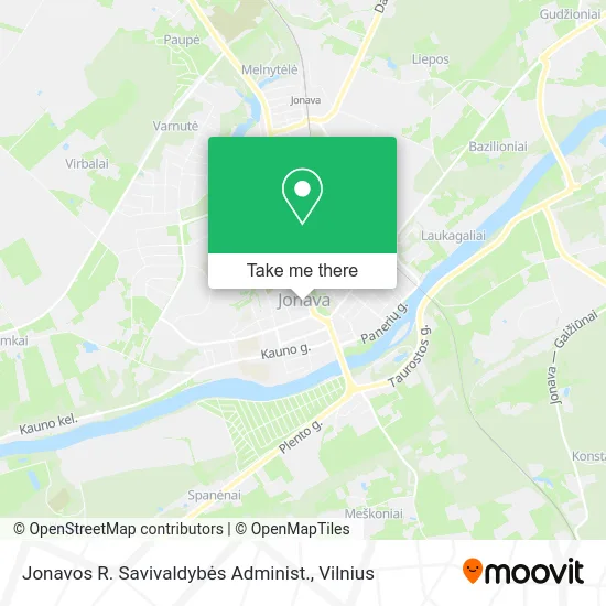 Карта Jonavos R. Savivaldybės Administ.