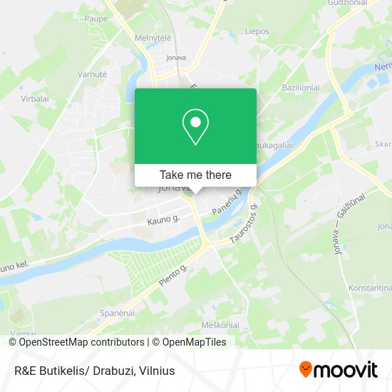 Карта R&E Butikelis/ Drabuzi