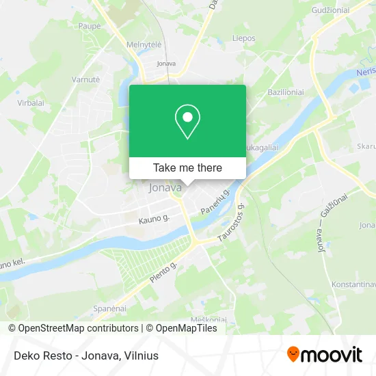 Карта Deko Resto - Jonava